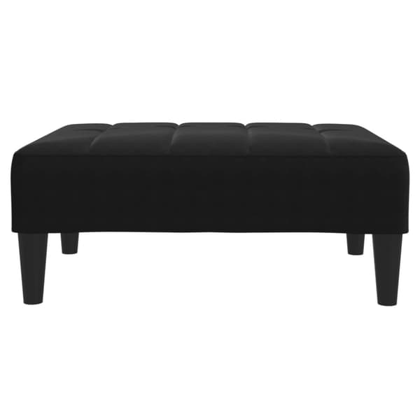 Fotpall svart 77x55x31 cm sammet