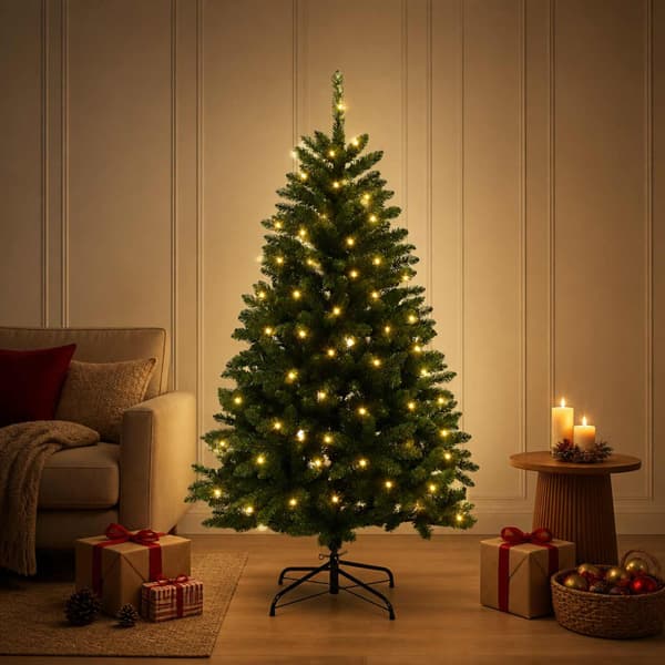 Plast Hingad Julgran 150 cm 150 LED-lampor Varmvit