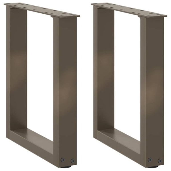 Soffbordsben U-formade 2 st naturstål 28x(42-43) cm stål