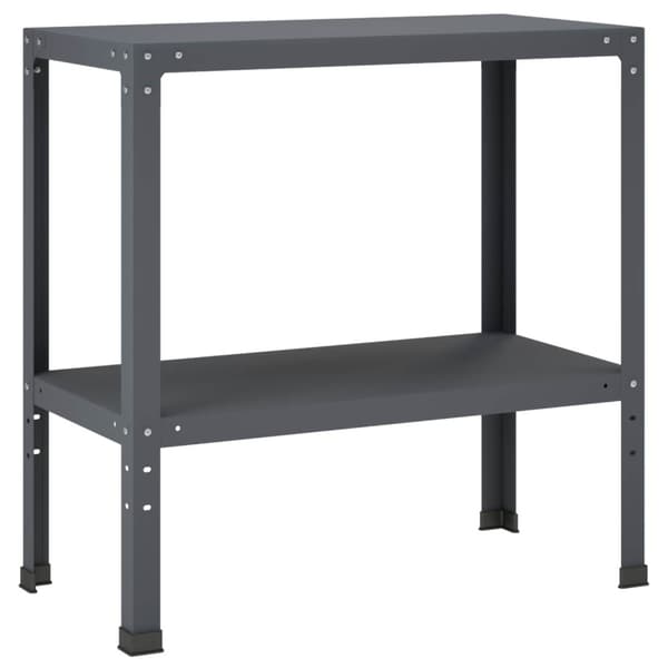Planteringsbord 100 x 40 x 80 cm Pulverlackerat stål Antracit