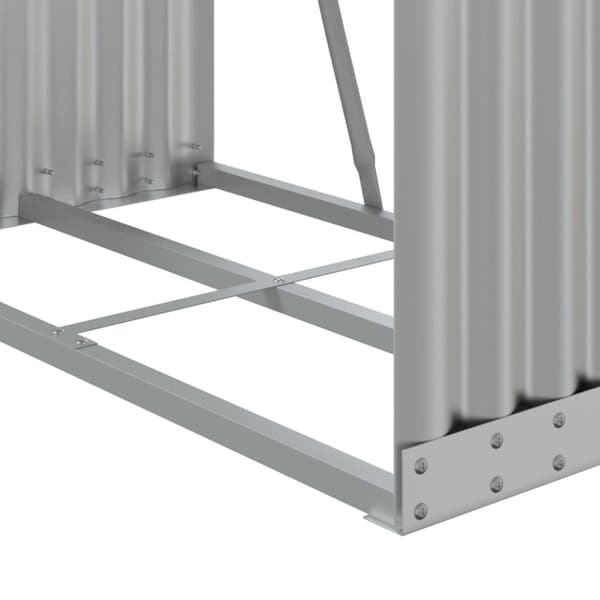 Vedställ silver 80x45x120 cm galvaniserat stål