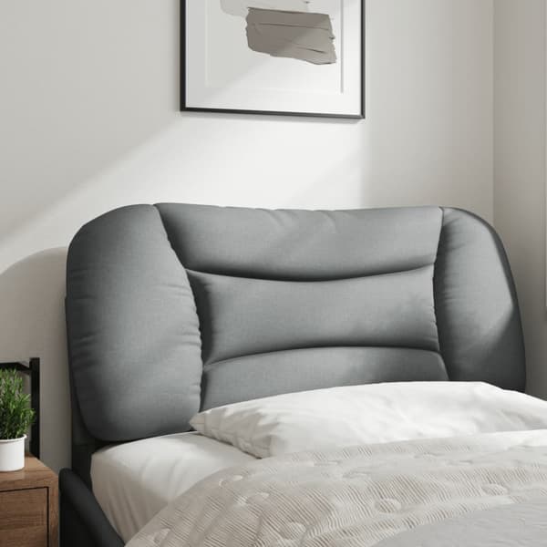 Headboard Cushion "Hvar" Light Grey 80 cm Fabric