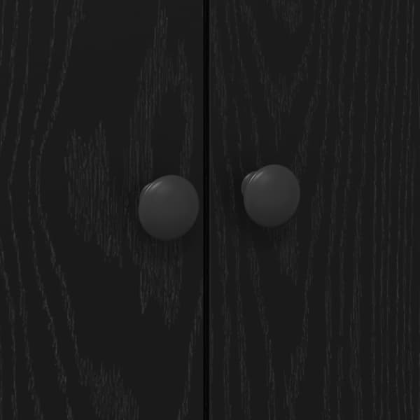 Köksbuffé Svart Ek 60 x 50 x 180 cm