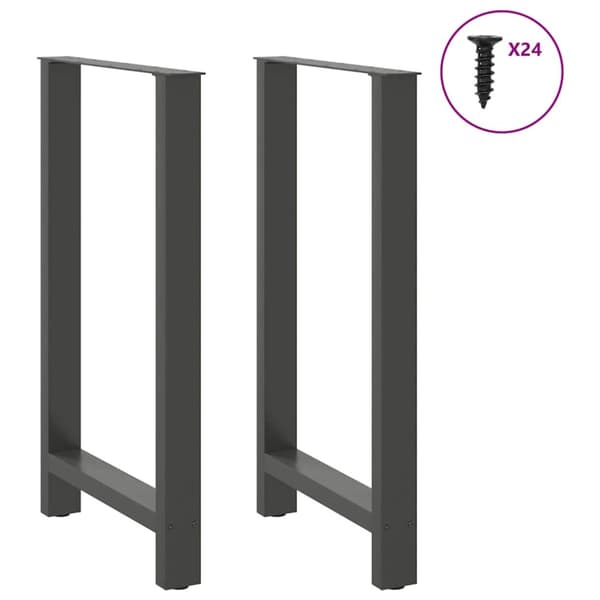 Barbordsben antracit 2 st 60x(100-101) cm stål