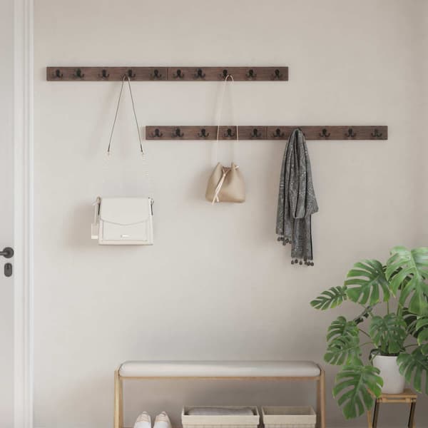 Hanger Brun 60 x 7 x 8 cm Solid återvunnen trä