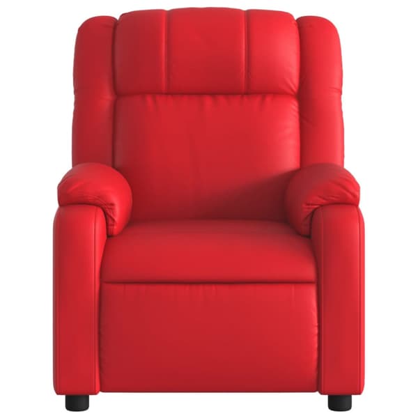 Reclinerfåtölj röd konstläder