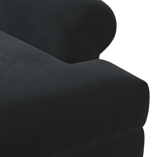 Loveseat med knapprapport Svart 120 x 66 x 78 cm Sammet (V)