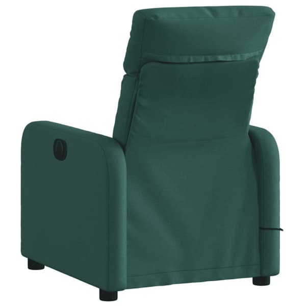 Massagefåtölj mörkgrön tyg