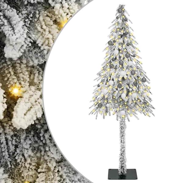 Julgran med 300 LED-lampor med stativ Vit 210 cm PE och Stål