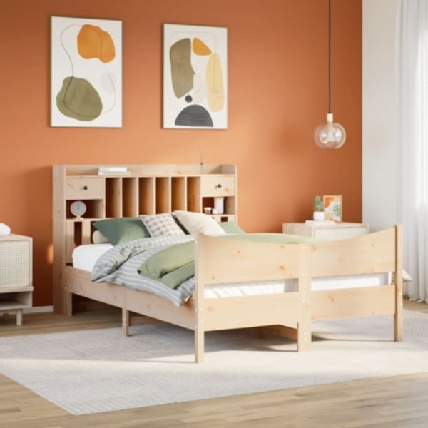 Sängram utan madrass 150x200 cm massiv furu