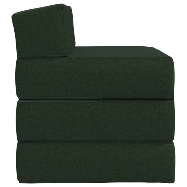 Fällbar Soffbed Mörkgrön 200 x 70 x 10 cm Tyg