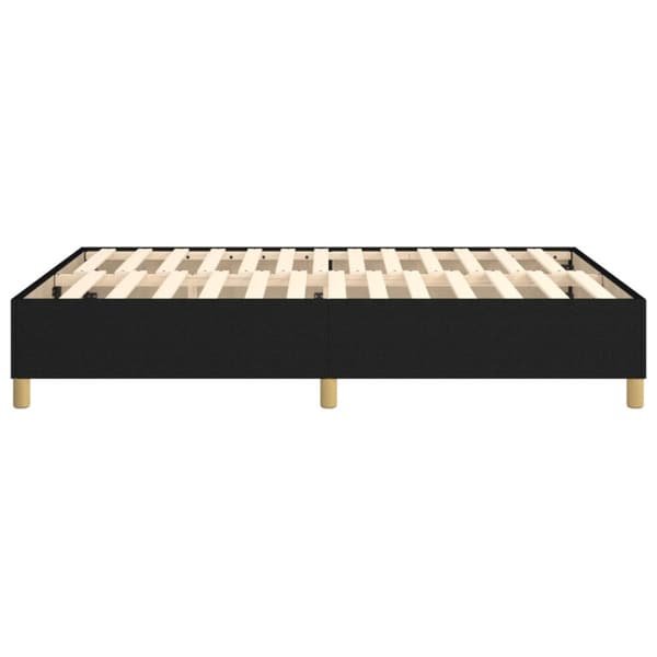 Boxspring-sängram svart 140x190 cm tyg