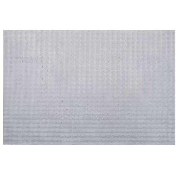 Områdesmattor Rektangulär SIROLO Grå 340 x 240 cm Polyester