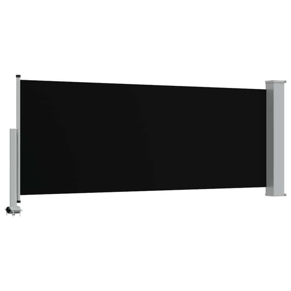 Infällbar sidomarkis 100 x 300 cm svart