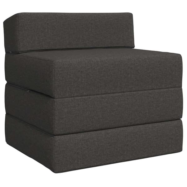 Fällbar Soffbed Mörkgrå 200 x 70 x 15 cm Tyg