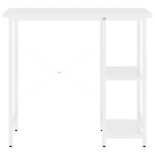 Datorbord vit 80x40x72 cm MDF och metall