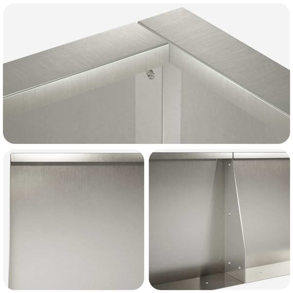 Stödvägg 6 st 200 x 100 x 50 cm Rostfritt stål Silver