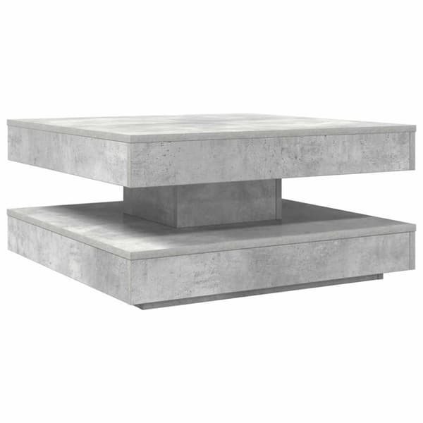 Soffbord 360 grader vridbart betonggrå 70x70x34,5 cm