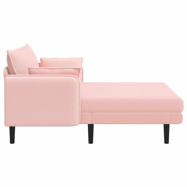 Stor schäslong Rosa Bouclé