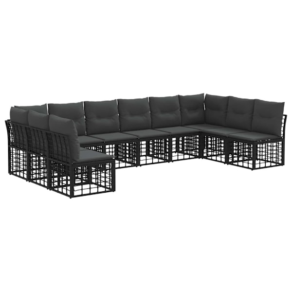 Utomhussoffset Svart Polyester