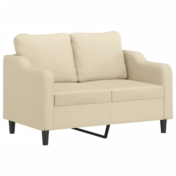 2-sitssoffa gräddvit 120 cm tyg