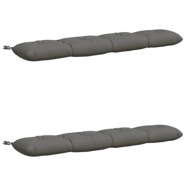 Bänk Kuddar VIANEN 2 st 100% Polyester Grå 150 x 30 x 12 cm