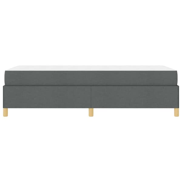 Sängram med madrass Mörkgrå 80 x 200 cm tyg