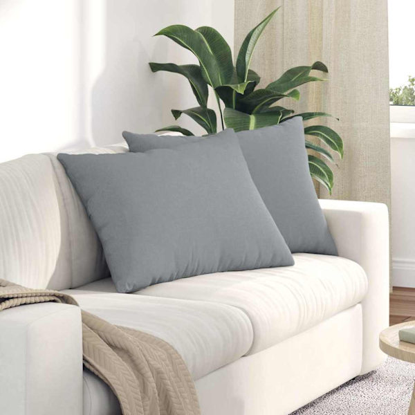 Sofakuddar 2 pcs Ljusgrå 70 x 50 cm tyg