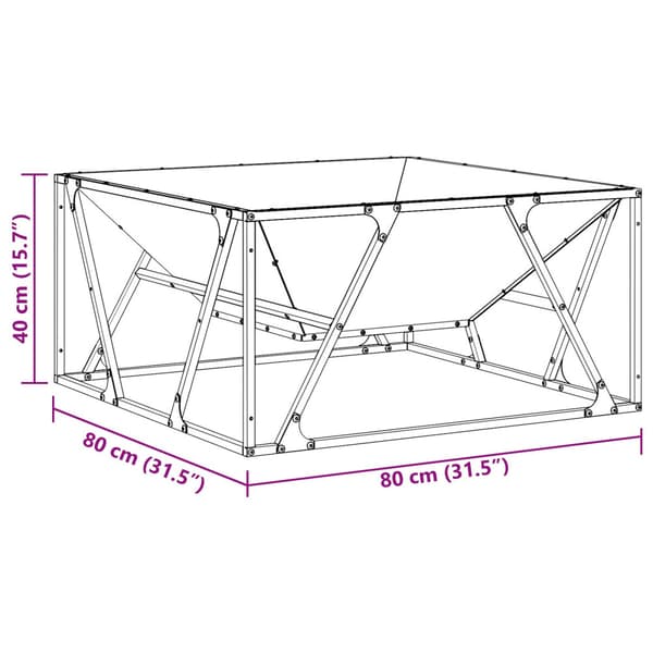 Eldstad Svart 80 x 80 x 40 cm Stål