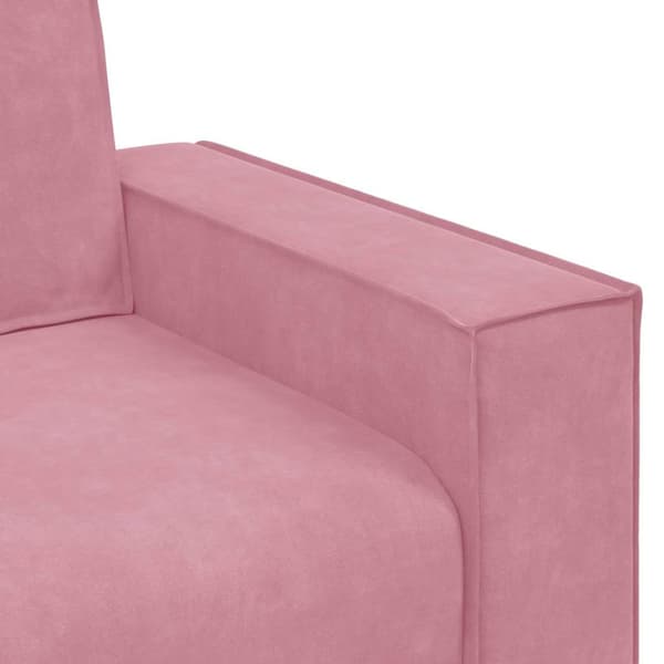 Soffstol rosa 100x78x84 cm sammet
