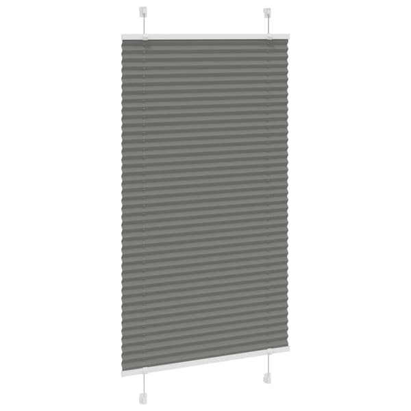 Plisserad persienn antracit 75x100cm tyg bredd 74,4cm polyester