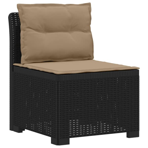 4-sits Trädgårdsoffa med Kuddar Rattan Look PP Antracit