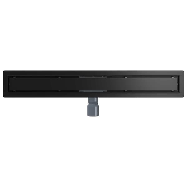 2 i 1 Duschavlopp Svart 80 cm Rostfritt Stål 304