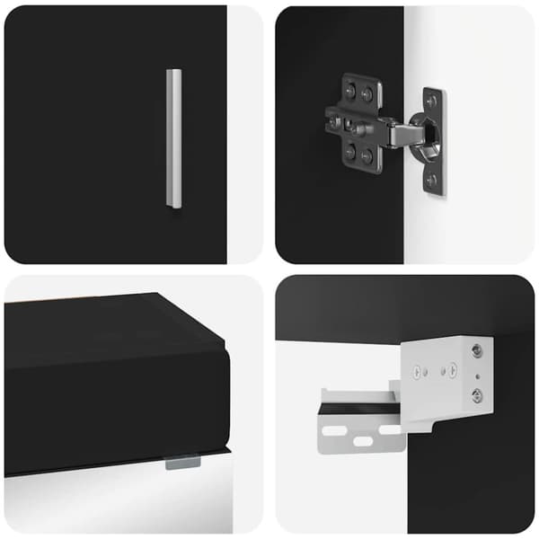 Badrumsmöbelset TULUM 3 pcs Svart 60 x 34 x 63 cm