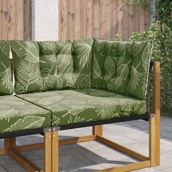 Utomhus Soffa Kudde 3 pcs Bladdesign Polyester