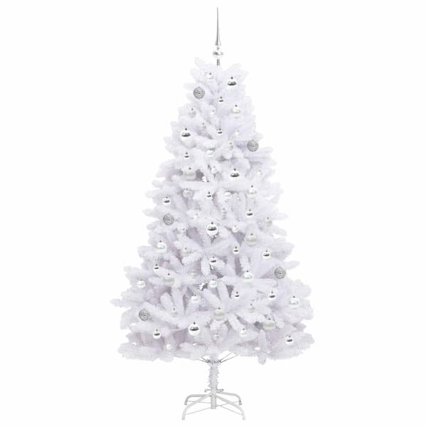 Plast Hingad Julgran Vit 180 cm PVC och stål