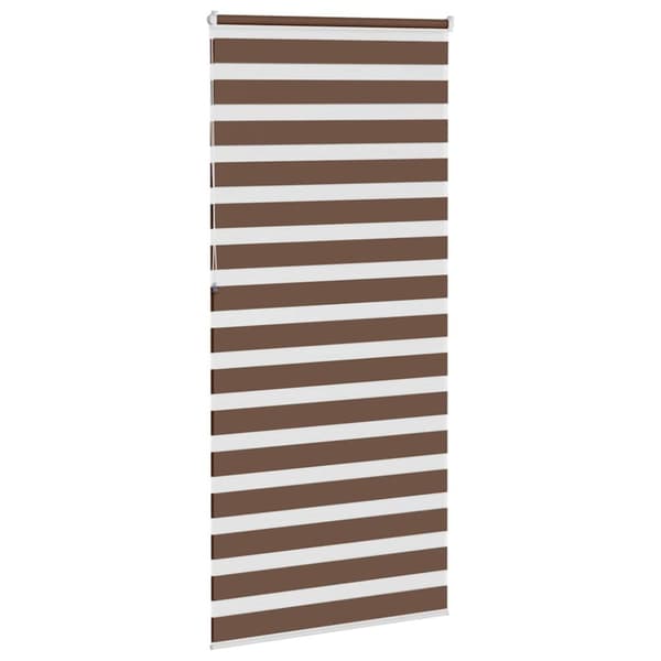 Rullgardin zebra brun 115x230 cm tyg bredd 110,9 cm polyester