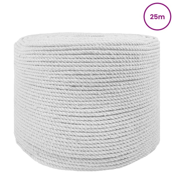 Rep Vit 0,8 x 0,8 x 2500 cm Bomull
