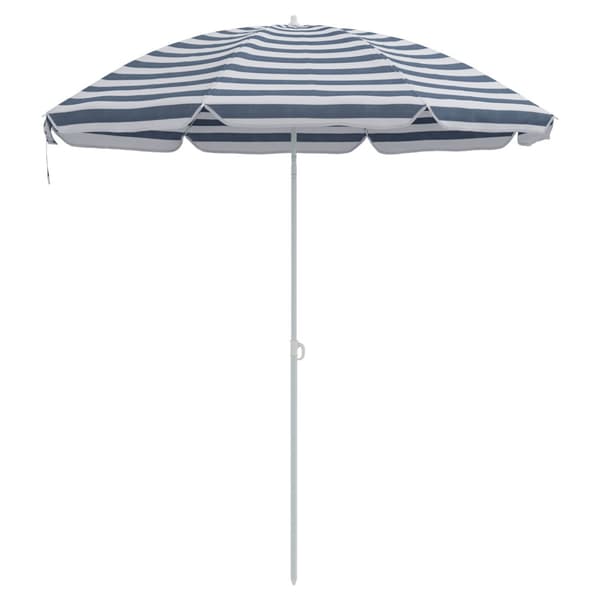 Trädgårdsparasol 263 x 263 x 272 cm 170T polyester Blå och Vit