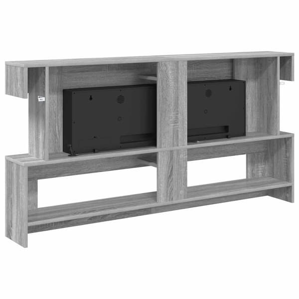 Elektrisk eldstad Grå Sonoma 150 x 21 x 77 cm Konstruerat trä