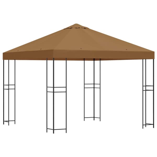 Paviljong 3 x 3 m Beige Polyester och Stål 190 gsm