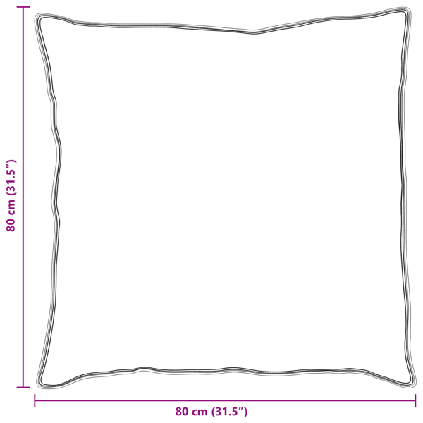 Kudde med kudde Vit 80 x 80 cm Bomull