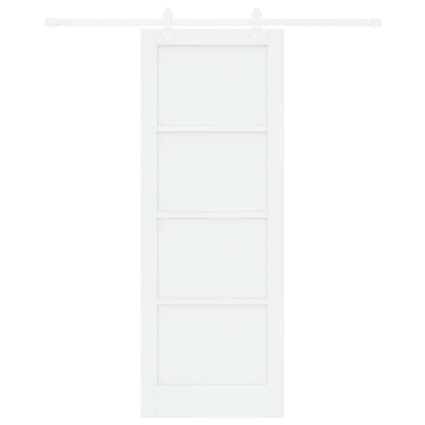 Skjutdörr 78 x 211 cm Konstruerat trä Vit