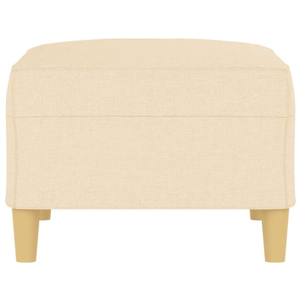 Fotpall gräddvit 70x55x41 cm tyg