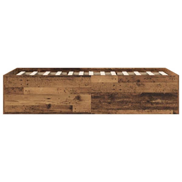 Golvsängsram Gammalt trä 80 x 200 cm Konstruerat trä