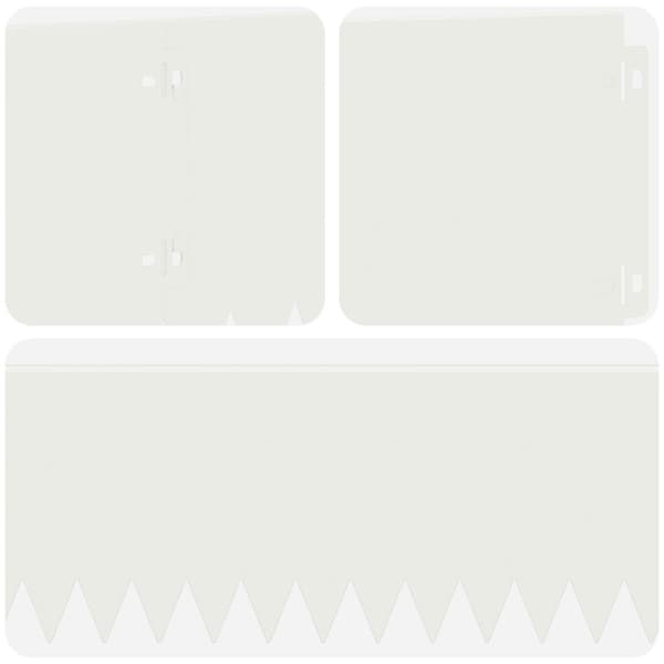 Kant för gräsmatta 30 pcs 103 x 20 cm Stål Vit