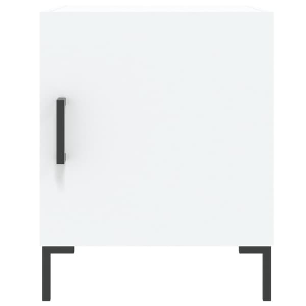 Sängbord vit 40x40x50 cm konstruerat trä