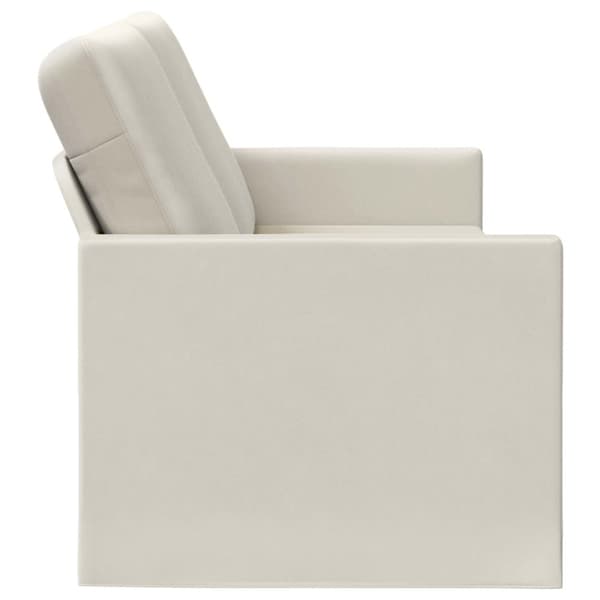 3-sitssoffa Gräddvit 190 x 81 x 82 cm Sammet (V)