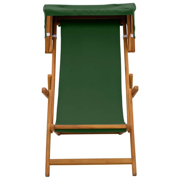 Deck Chair 3 Position Massiv Eukalyptus Trä Grön