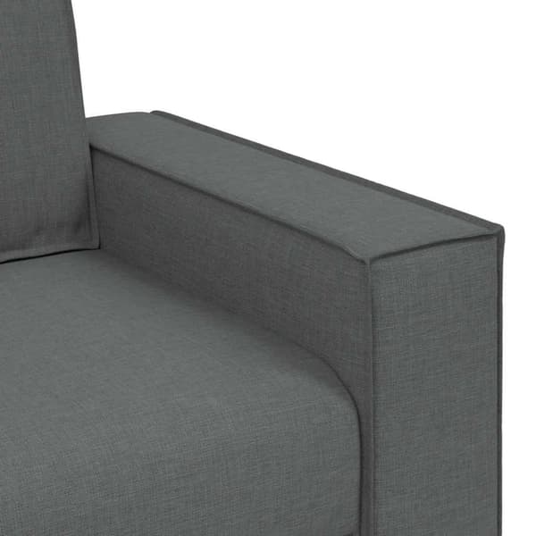 2-sitssoffa mörkgrå 180x78x84 cm tyg
